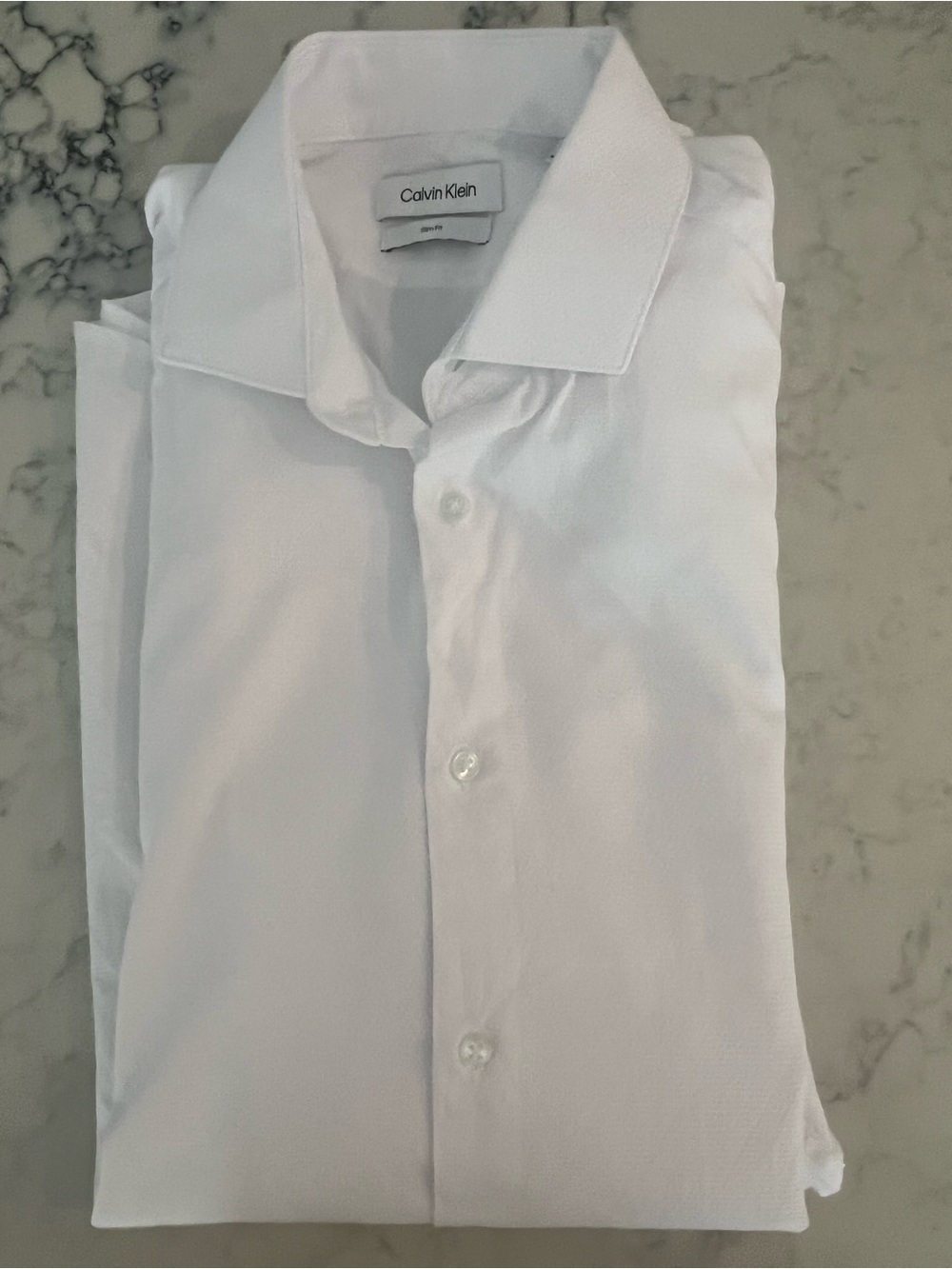 Calvin Klein
100% Cotton White Stretch Slim Fit Dress Shirt 16 34/35 Large